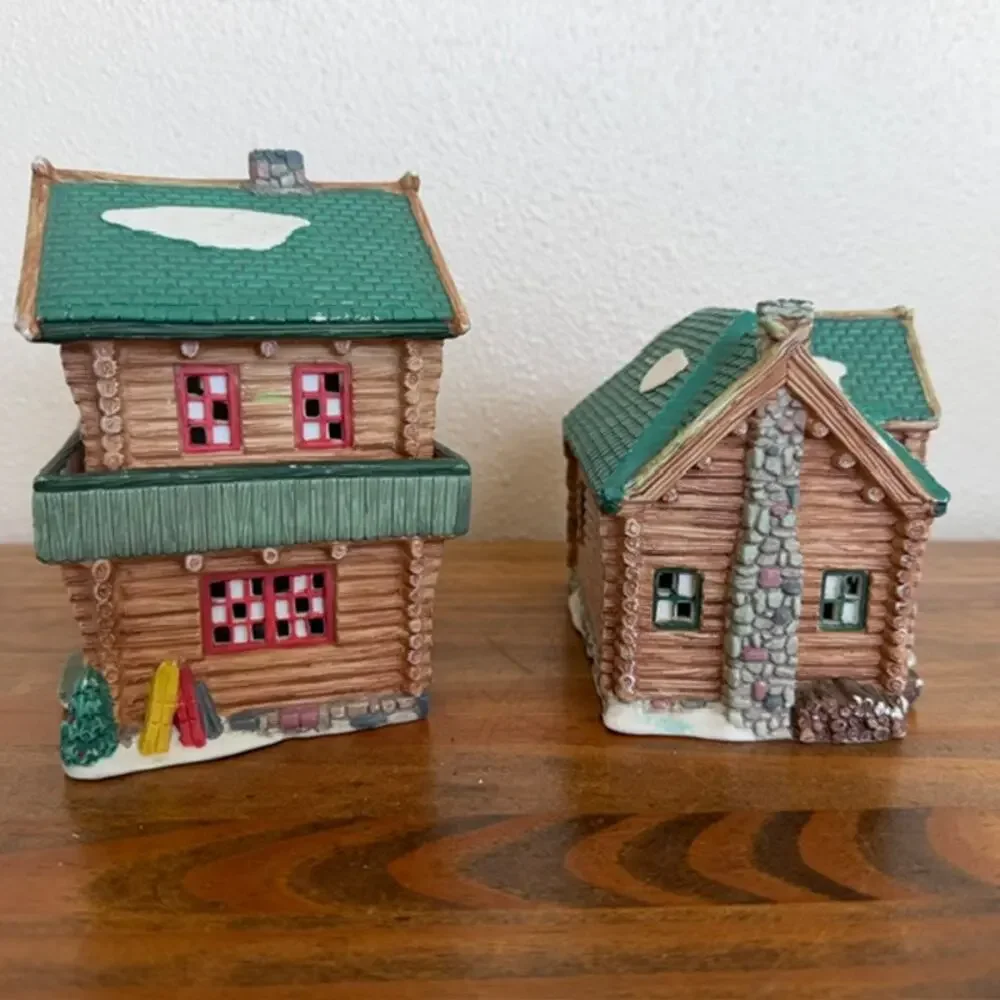 Seasonal Specialties Outfitters Shop and Christmas Village Log Cabin